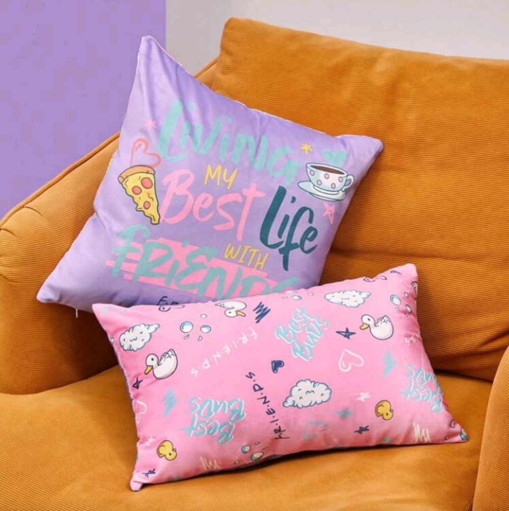4/$40 New "Friends" Double-Sided Pillow Case - Size 18 x 18 Inches